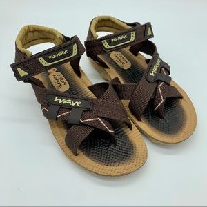 PU-Wave Youth Boys Brown Sandals Beach Shoes